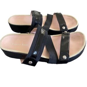 Taryn Rose Black Strap‎ Amari Sandals Size 8.5 Slides